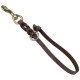 Leather leash,15 mm wide, length 20 cm