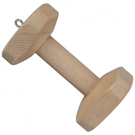 Magnetic dumbbell with wooden middle